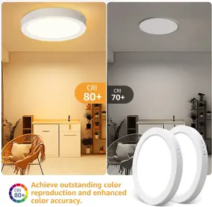 Aigostar's 18W LED Ceiling Light (6-pack), 1980LM, 3000K warm white