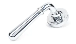 From The Anvil Polished Chrome Newbury Lever on Rose Set (Art Deco) - Unsprung