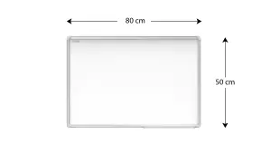 ALLboards Whiteboard dry erase magnetic surface aluminium frame 80x50 cm PREMIUM EXPO