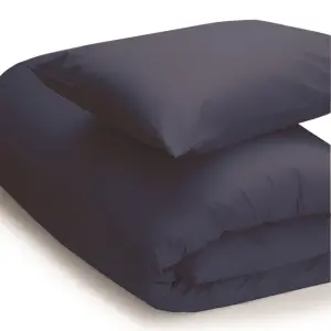 Belledorm Easycare Percale Duvet Cover Navy (Superking)