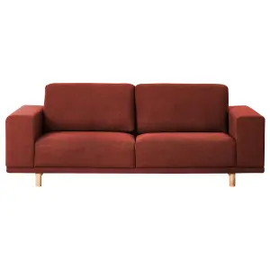 3 Seater Fabric Sofa Red NIVALA