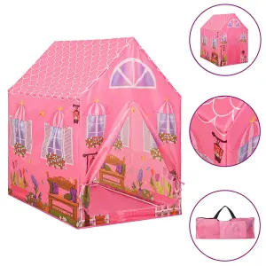 Berkfield Children Play Tent with 250 Balls Pink 69x94x104 cm