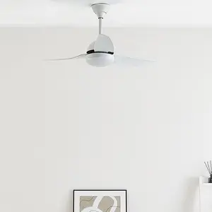 Ayverie 114cm Ceiling Fan with Light Kit White