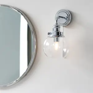 Anson Lighting Maine Bathroom Wall light finished in chrome plate