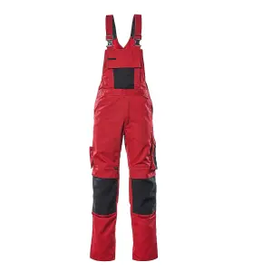 Mascot Unique Augsburg Bib & Brace - Red/Black   (38.5) (Leg Length - Regular)