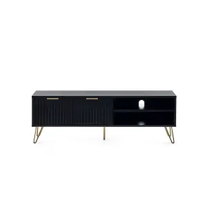 Premium Matte Black TV/Media Unit