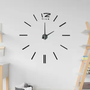 Walplus Black 3D Giant Wall Clock