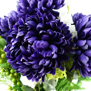 Pack of 6 x 75cm Extra Large Reflex Chrysanthemum - Purple