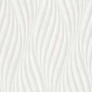 Galerie The New Design Book White Sheen Wave Ribbons Wallpaper Roll