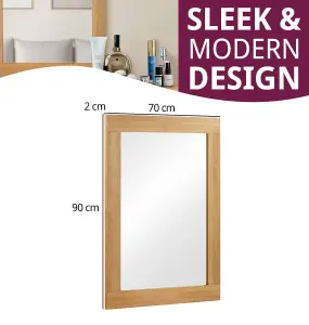 Hallowood Furniture Aston Rectangular Wall Mirror