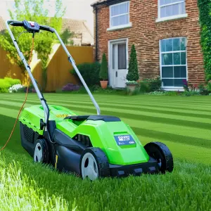 Gardentek 38CM Corded Electric 1600W/230V Roller Mulching Lawn Mower GT38E