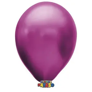 Globos Payaso Latex Metallic Balloons (Pack of 100) Mexican Pink (One Size)