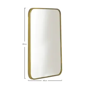 Squoval Wall Mirror Gold Gold