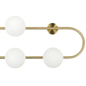 Beliani Modern 4 Light Wall Lamp Gold YANGO