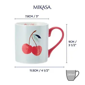 Mikasa Cherry 280ml Straight-Sided Mug