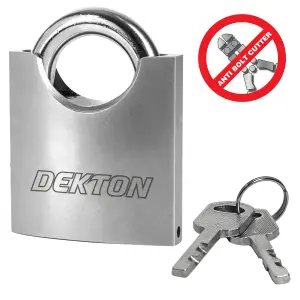 Dekton 60mm Closed Shackle Padlock Hardened Steel, 3 Keys