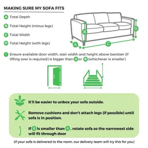 Furniturebox UK Fabric Sofa Set - 'Fleur' Armchair 2 Seater & 3 Seater Upholstered Green Sofa Set - 100% Eco Recycled Fabric