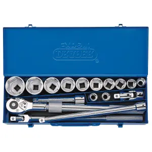 Draper 3/4" Sq. Dr. Metric Socket Set in Metal Case 17 piece 16486