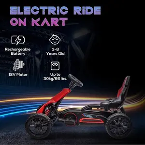 Tommy Toys Kids Ride On Electric Go Kart Red 12V