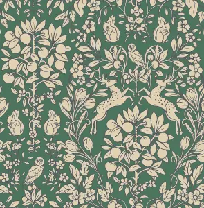 NuWallpaper NUS4480 Emerald Enchanted Peel & Stick Wallpaper, Emerald