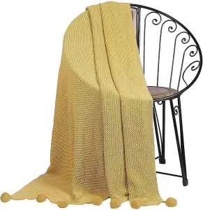 Penguin Home 100% Cotton Knitted Throw Blanket