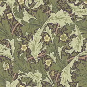 Galerie Hidden Treasures Purple Floral Granville Leaf Wallpaper Roll