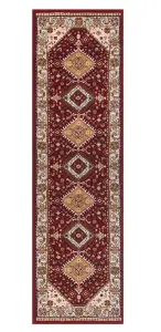 Traditional Persian Easy to Clean Bordered Floral Geometric Wool Rug for Living Room and Bedroom-240cm X 340cm