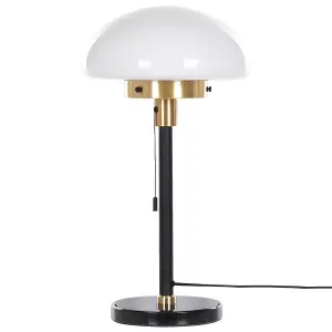 Beliani Retro Table Lamp Black MINIJA