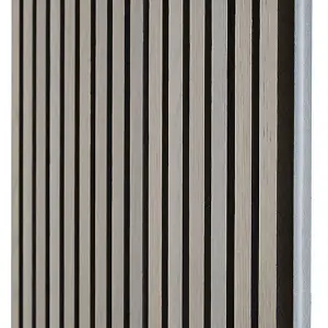 Naturewall SlatWall Acoustic Grey Oak - 240cm x 60cm on Grey Felt