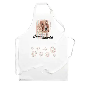 Purely Home Cocker Spaniel Apron - Novelty Kitchen Gift for Dog Lovers