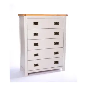 Argenta 5 Drawer Chest of Drawers Bras Drop Handle