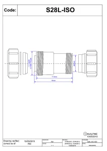 McAlpine S28L-ISO 1.25" x 32mm Multifit Straight Connector - Multifit x European Pipe Size