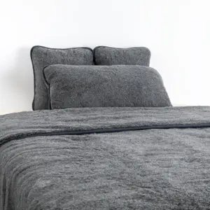 Merino Wool Quilt - Plain Grey