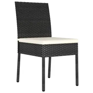 Berkfield Garden Dining Chairs 2 pcs Poly Rattan Black