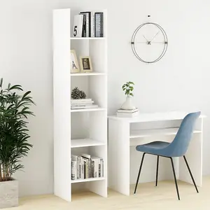 Berkfield Book Cabinet White 40x35x180 cm Engineered Wood