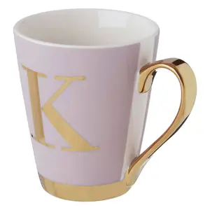 Maison by Premier Mimo Grey Frosted Deco K Letter Monogram Mug