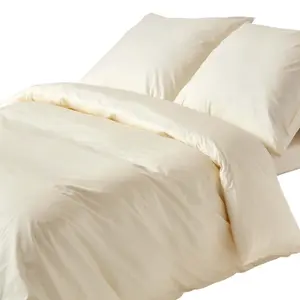 Homescapes Cream Continental Egyptian Cotton Duvet Cover Set 200 TC, 240 x 220 cm