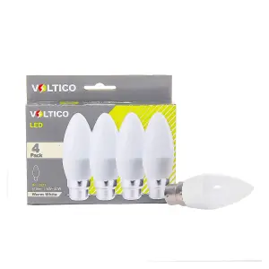 LED Candle Warm White 4PK 40W B22