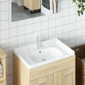 Bathroom Sink White 71x48x23 cm Rectangular Ceramic