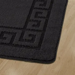 Plain Gel Doormat Black / 50cm x 80cm