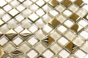 Glass mosaic on mesh for bathroom or kitchen 300mm x 300mm - Calachari