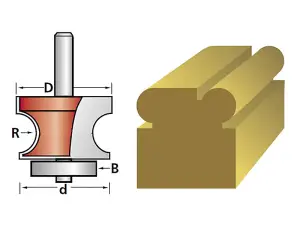 Faithfull - Router Bit TCT 3.2mm Corner Bead 1/4in Shank