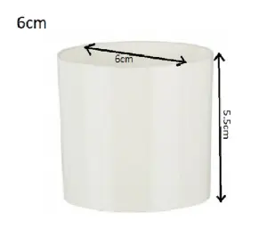 Cactus Plant Pot Round Plastic Pots Cylinder Modern Decorative White 6cm