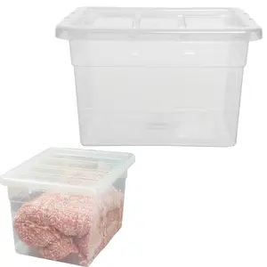 1 x Clear Plastic Stackable Transparent Storage Box 96 Litre Complete With Lid