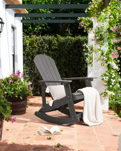 Garden Rocking Chair ADIRONDACK Dark Grey