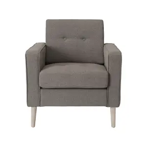 Zennor Dark grey Linen effect Relaxer chair (H)850mm (W)770mm (D)795mm