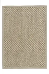 Origins Sisal Runner Light Beige with Sand Border 67CM x 200CM