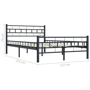 Berkfield Bed Frame Black Metal 120x200 cm