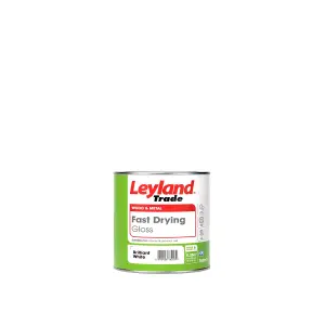 Leyland Trade Quick Dry Pure brilliant white Gloss Metal & wood paint, 750ml