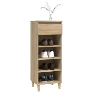 Berkfield Shoe Cabinet Sonoma Oak 40x36x105 cm Engineered Wood